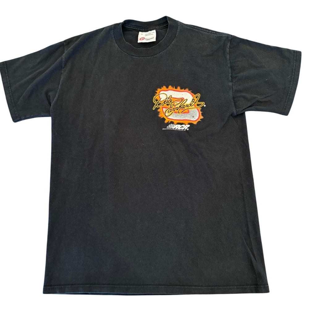 Dale Earnhardt NASCAR T-Shirt Mens Medium Black RCR Racing Signature Number 3